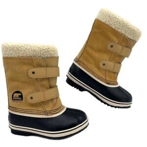 Sorel Kid's Size 6, 1964 PAC Strap, Black And Tan, Insulated Snow Boots. Sorel.